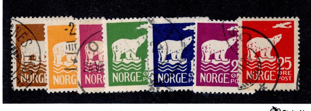 NORWAY--Complete Set Scott #104-#110