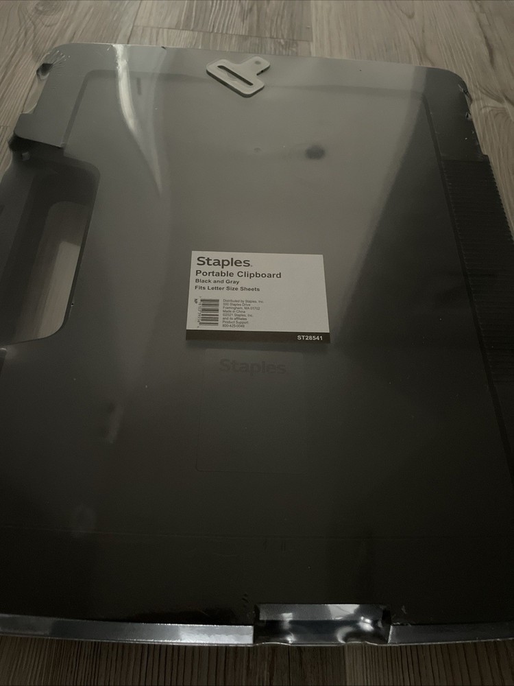 Staples Portable Clipboard, Black And Grey, Safe, Secure Document Storage