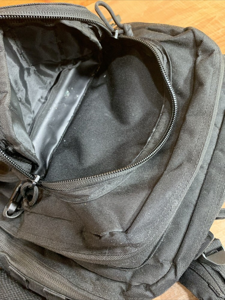 Mens Military Tactical Series Heavy-duty Backpack Black MULTIPLE COMPARTMENT
