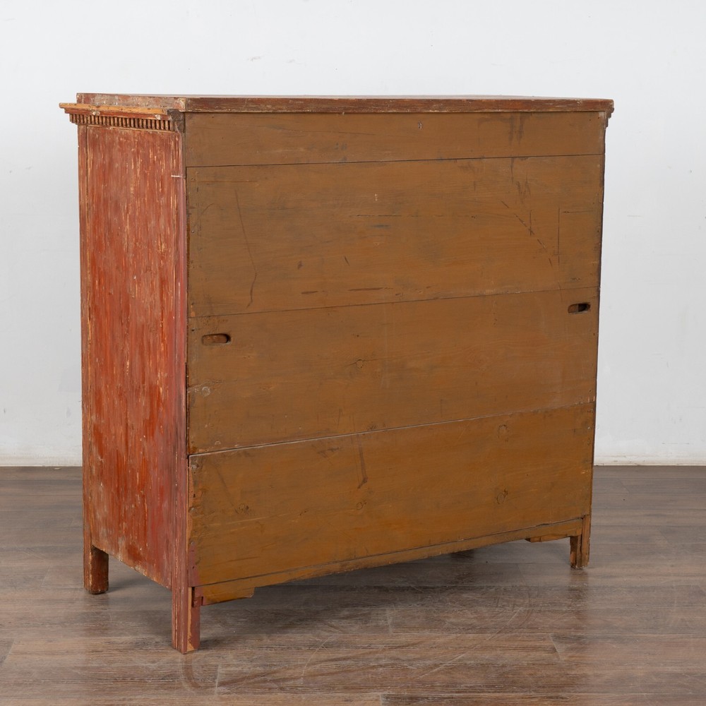 19th Century Rustic Swedish Painted Pine Secretary