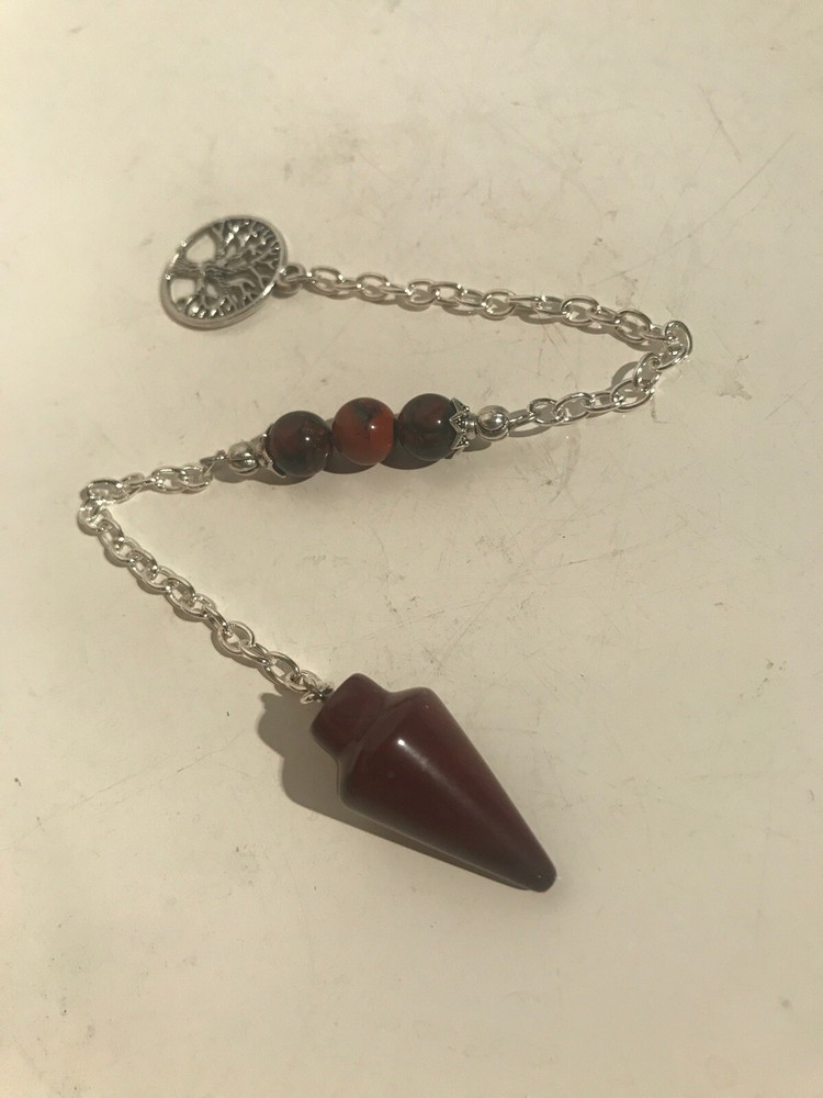 Red Jasper Pendulum With Tree Spirit Communication Ghost Talk 240