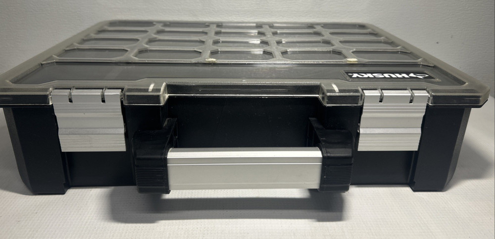 Husky Small Parts Tool Organizer Storage Hardware Case Toolbox 11 Compartments