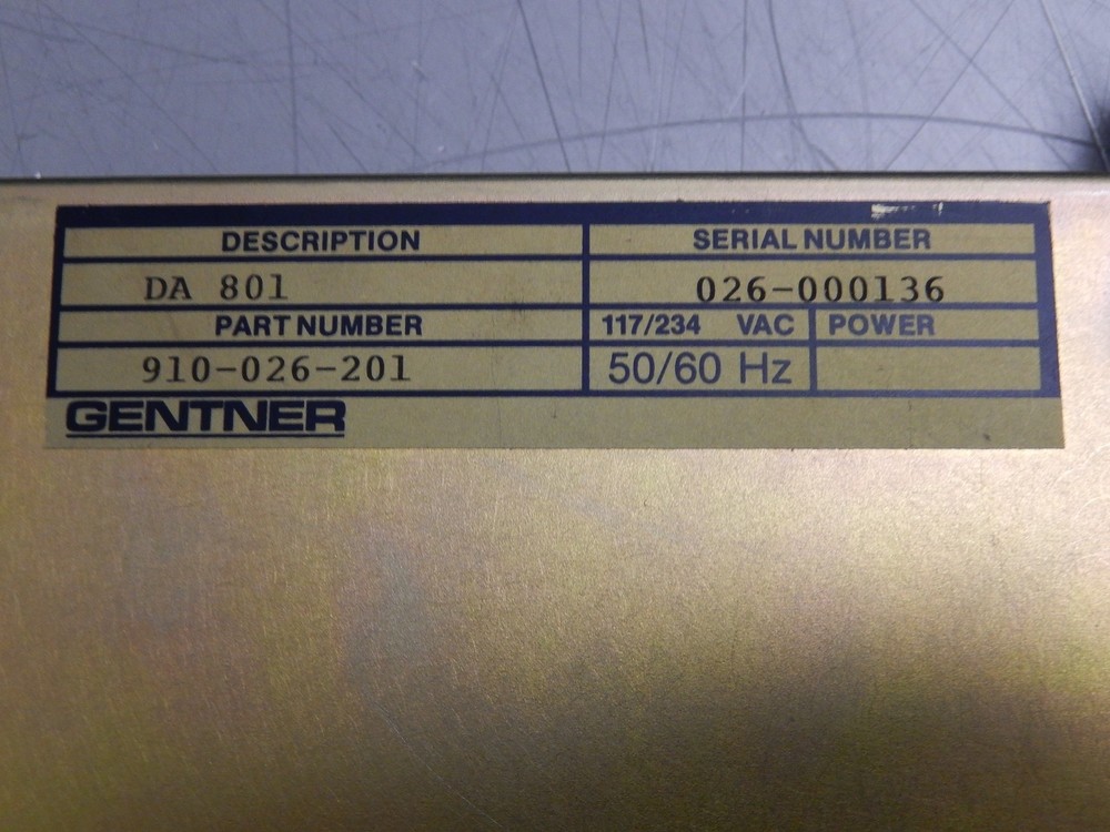 Gentner Electronics DA-801 Distribution Amplifier