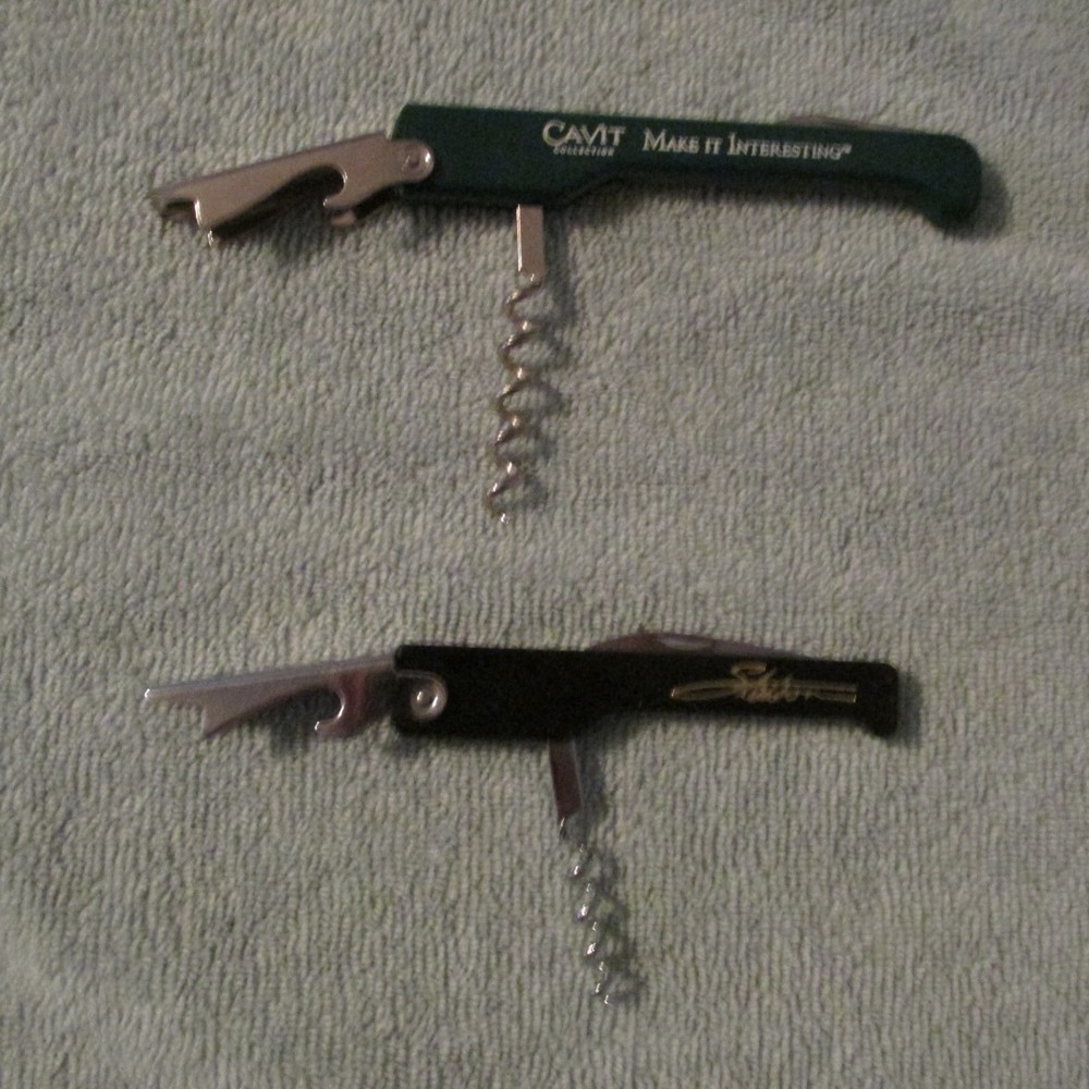 Vintage Corkscrew Wine/ Beer Bottle Openers Bar Ware Cavit & Stetson