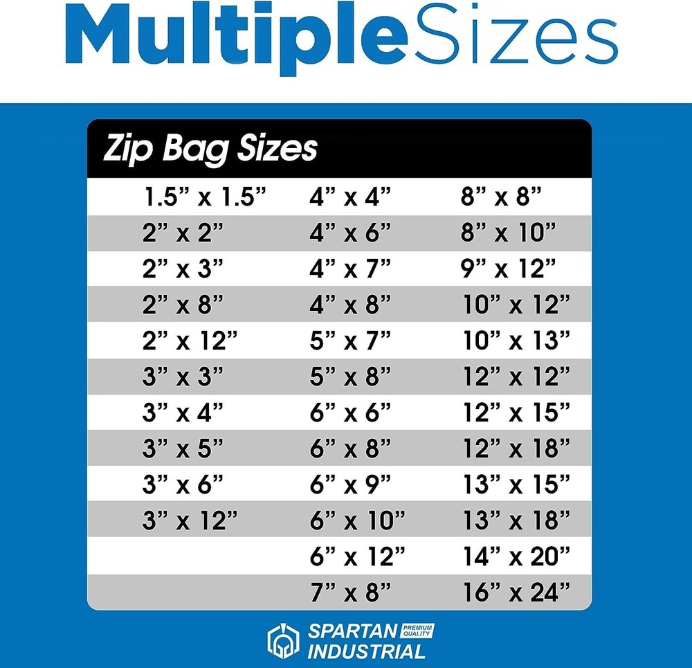 Versatile LDPE 12" x 18" Zip Poly Bags - 100 Count for Secure Storage Solutions