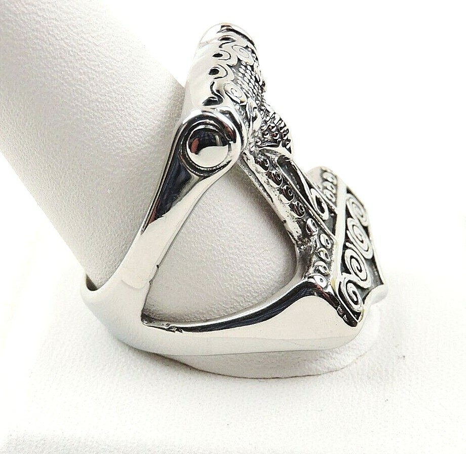 Stainless Steel Viking Hammer Ring - Free Gift Packaging