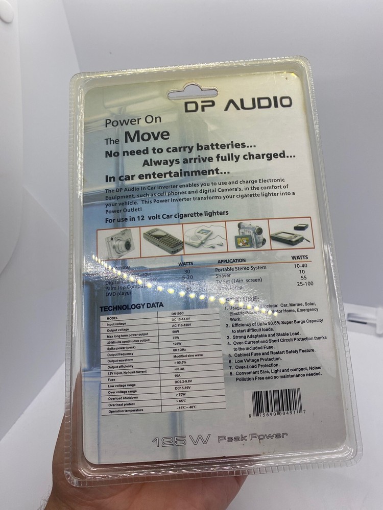 NOS DP Audio 125 Watt Power Inverter DN105C