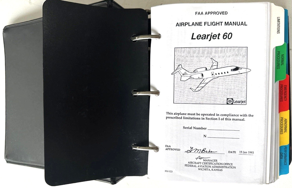 Bombardier Learjet 60 Airplane Flight Manual