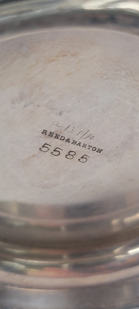 Vtg Silverplate 1928 Reed & Barton Water Pitcher Jug Hammered Pattern 5585