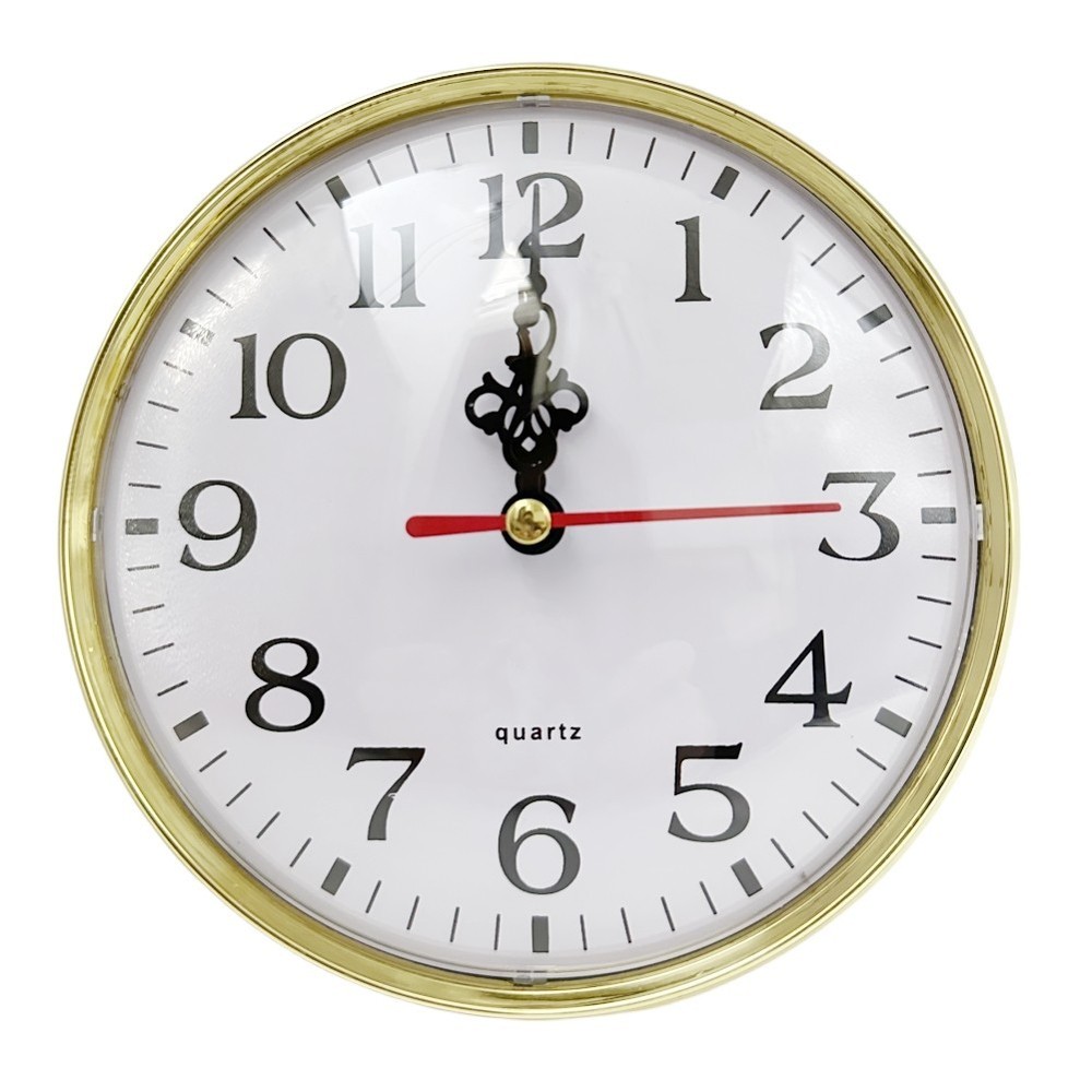 Quartz Clock Insert Movement with Goldsilver Colored Trim DIY or Replacement