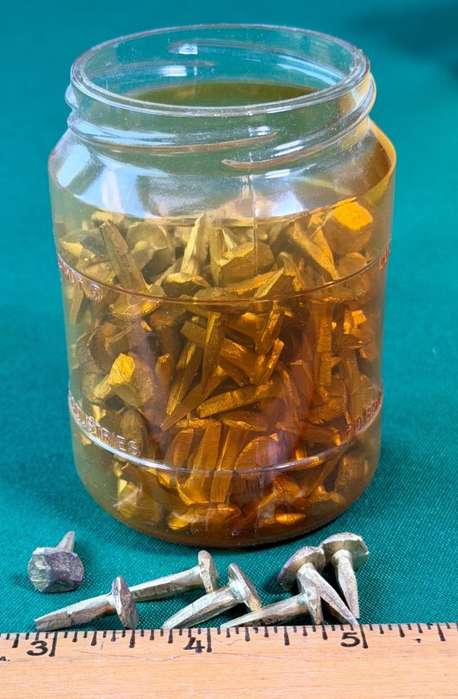 Tremont 5/8" Brass Rose Head Square Cut Nails - 14oz