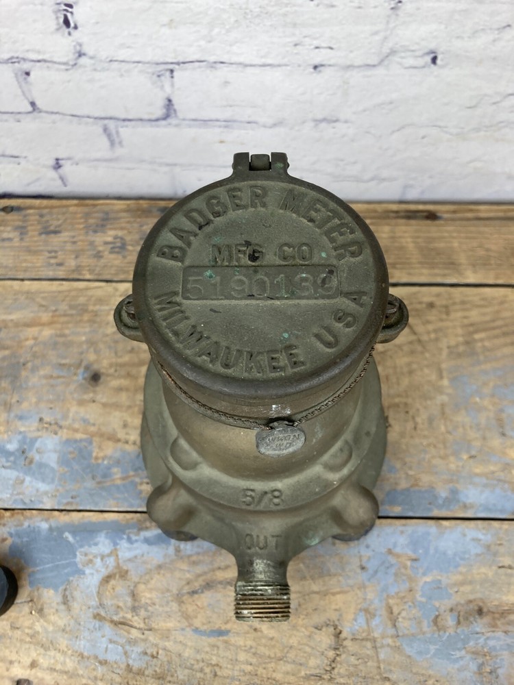 Antique Badger Brass Water Meter