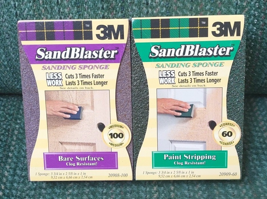 2 - 3M Sandblaster Sanding Sponges (100 and 60)