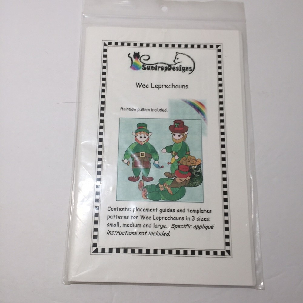 Wee Leprechauns Applique Pattern Sundrop Designs