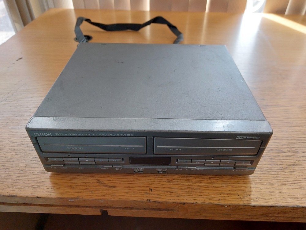Denon personal component system/stereo cassette tape deck Model UDR-60 Works!