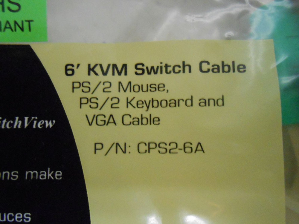 AVOCENT CPS2-6A 6' PS2/PS2/VGA KVM SWITCHING CABLE NEW