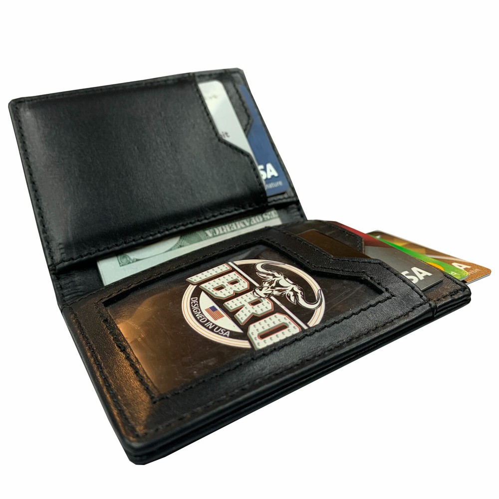 IBRO Men's Slim RFID Blocking Wallet ID Pocket Extra Capacity Wallet