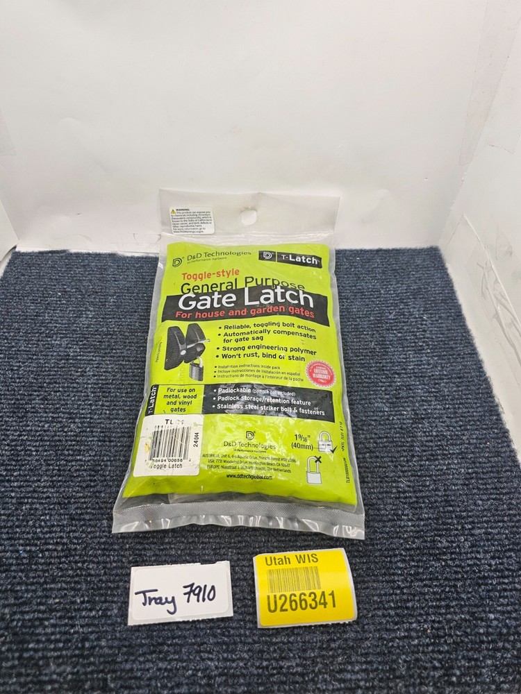 D&D Technologies TL01: T-Latch Action Gate Latch, Padlock Gravity Gate Latch