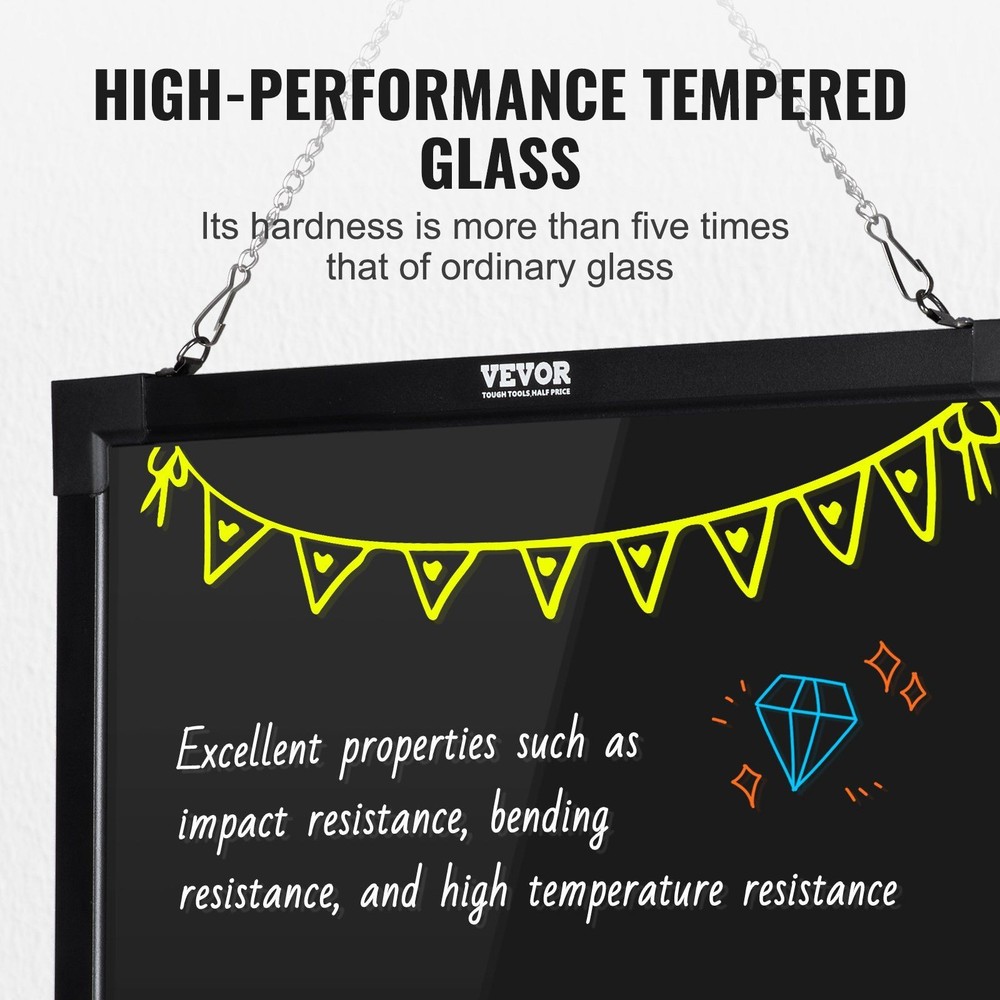 24x16 Digital Effect Chalkboard LED Illuminated 4 Flash Patterns