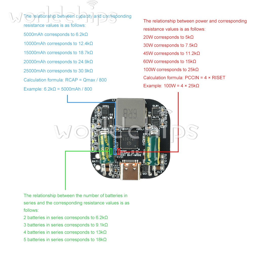 IP2368 Bidirectional Charging Discharging Module PD100W Boost-Buck Fast Charging