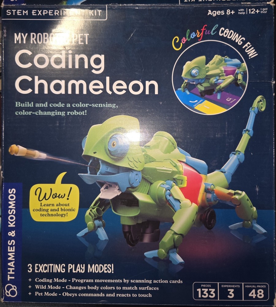 Thames & Kosmos Color-Sensing Robotic Pet Chameleon Robot Coding STEM Kit