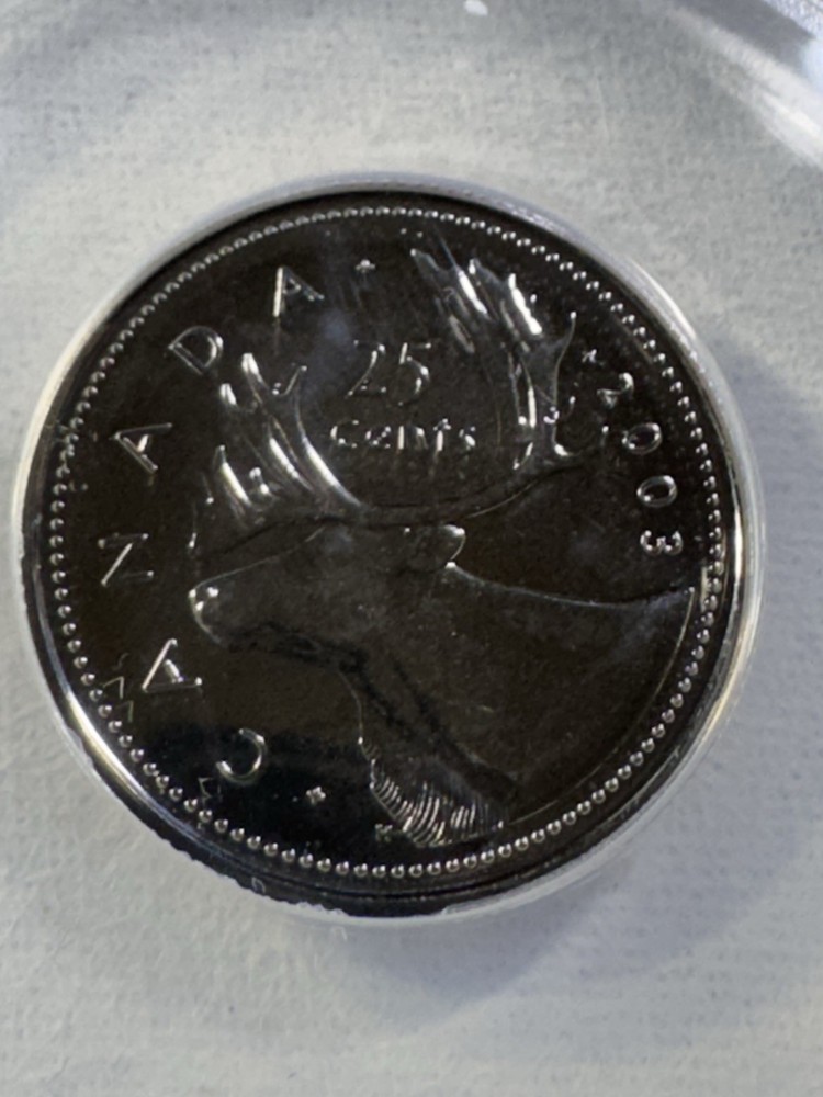 2003 Canada 25 Cents Graded MS 68 by ANACS