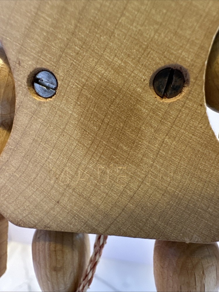 Vtg Original M Gschnitzer Austria Monkey Wood Pull String Toy Jointed 40