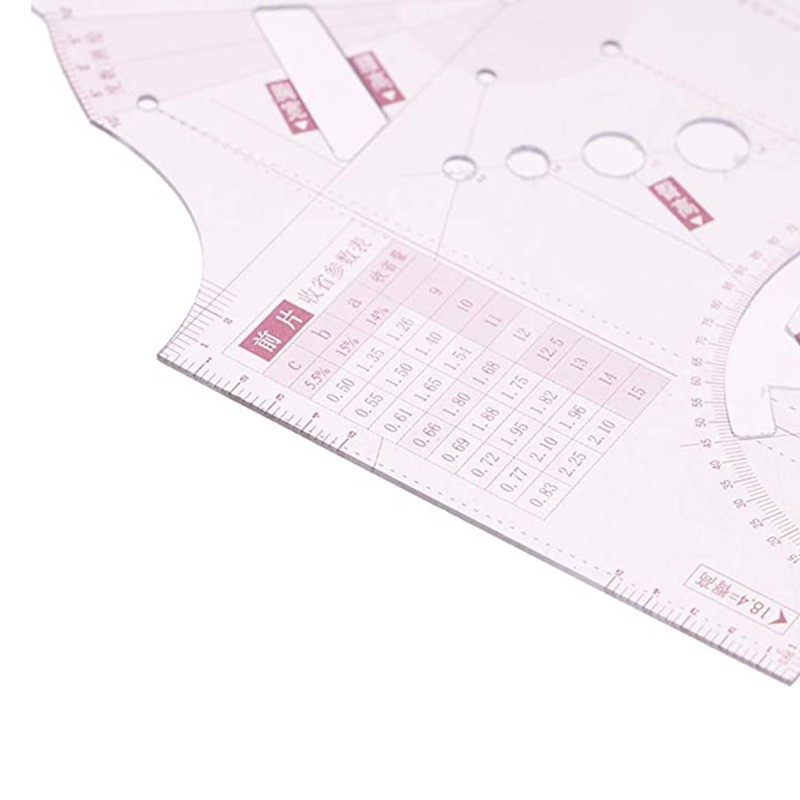 Clothing Ruler Pattern Making Templates Quilting Curved Ruler for Sewing