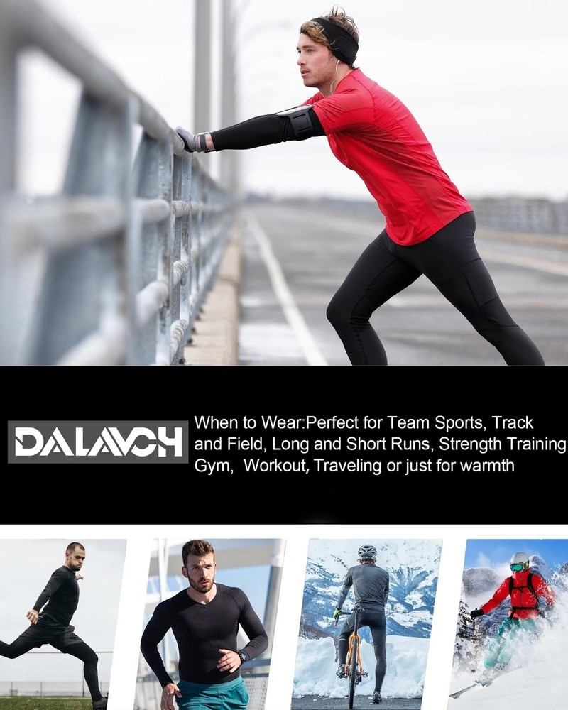 5 Pack Thermal Compression Shirts for Men Long Sleeve Running Gear Undershirt...
