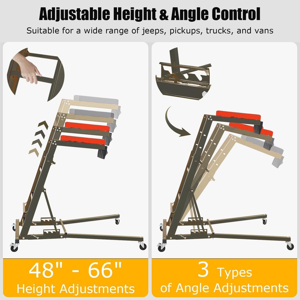 Adjustable Car Engine Creeper Thick Padded Deck Foldable Car Creeper 400 lbs