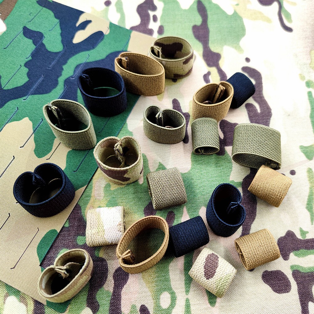 10Pc 20/25/38/50mm Elastic Belt Keepers Tactical Elastic Web Belt Loop Keeper