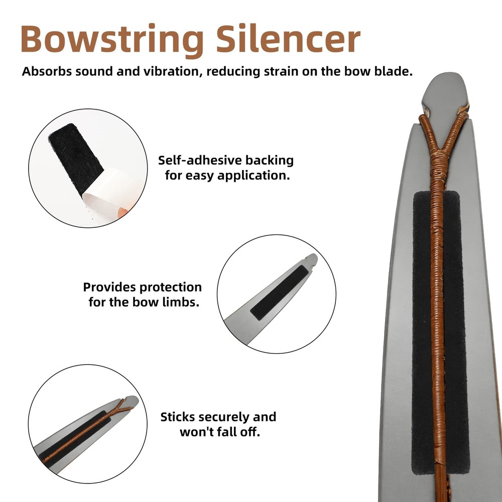 4pcs Archery Bow String Silencers, Premium Limb Silencing Bowstring Silencers...