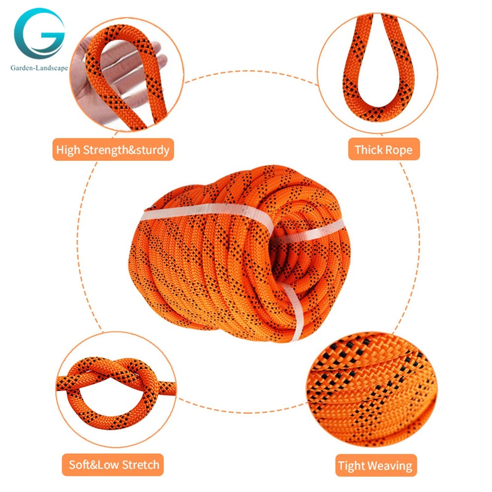 Double Braid Polyester Rope Arborist Bull Tree Rigging Work Utility 1/2" 100ft