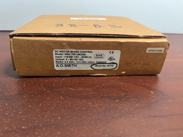 AO SMITH MSC 700 DC MOTOR SPEED CONTROL 115/230 VAC INPUT NEW