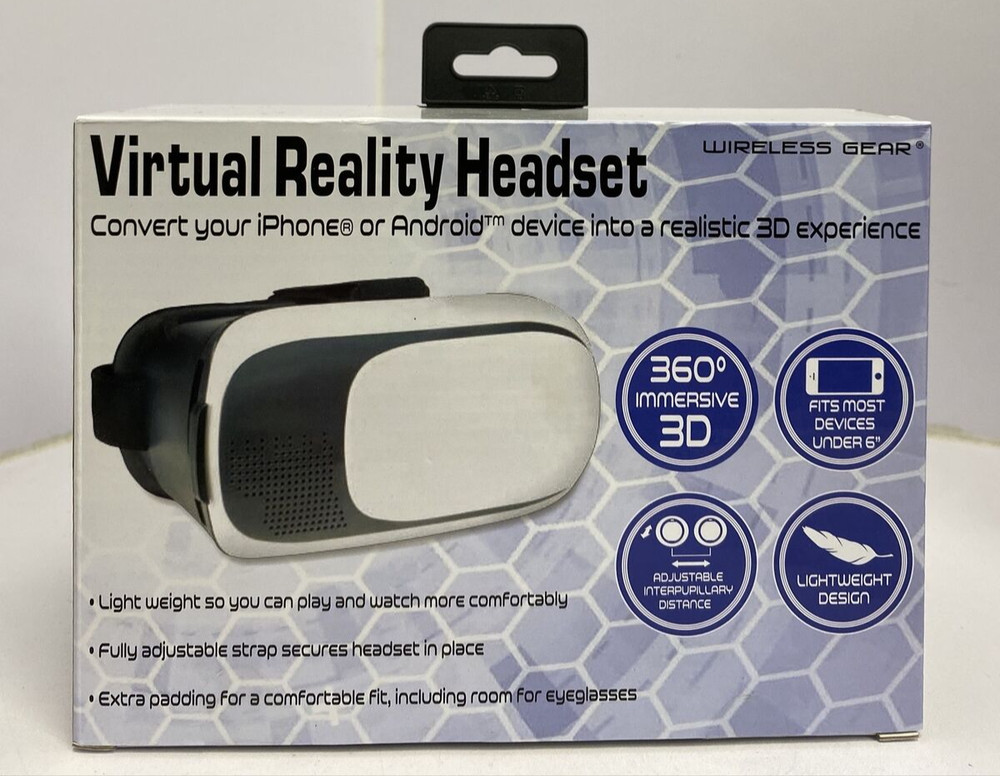 Wireless Gear Virtual Reality Headset - White