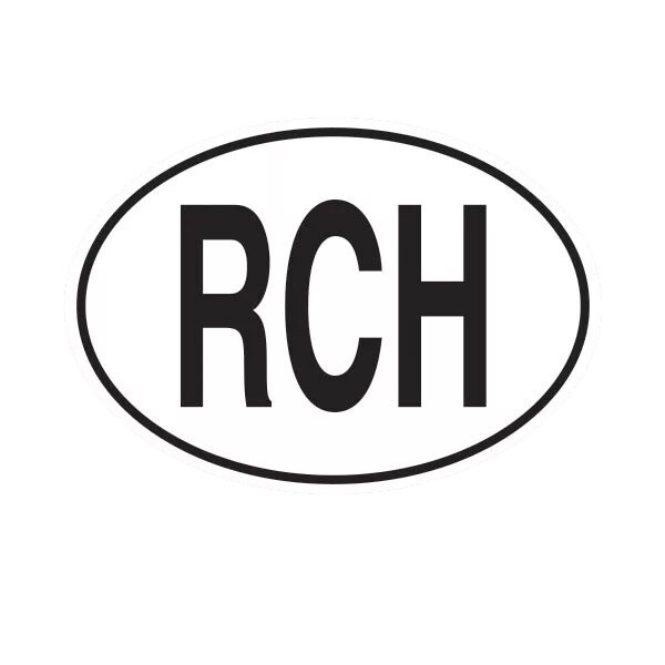 RCH Chile Country Code Oval Sticker Decal