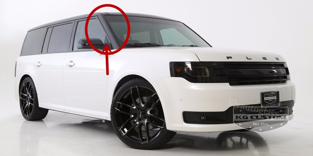 Fits 2009-2019 Ford Flex Windshield-Outer Pillar Trim Molding L+R Both Sides