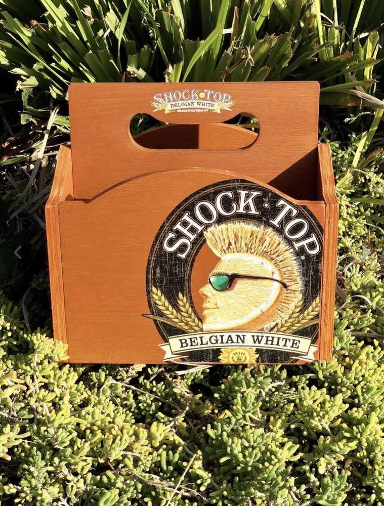 Shock Top Caddy Box Beer Bar Mirror Man Cave