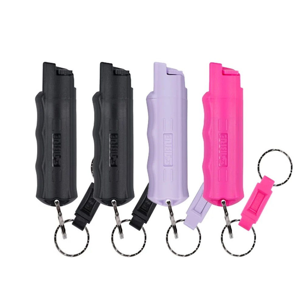 SABRE Pepper Spray with Quick Release Key Ring, 4-pack - Multi