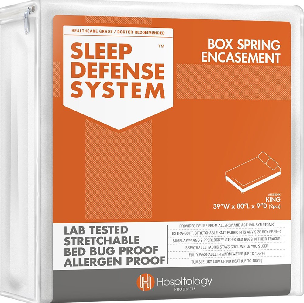 Box Spring Zippered Encasement Bed Bug Proof Matress Protector Bedding Polyester