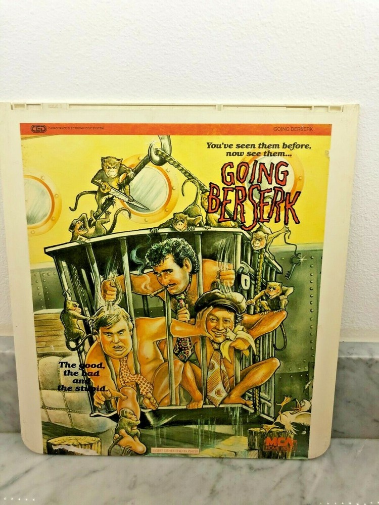 CED Movie - Going Berserk - John Candy. RCA SelectaVision Capacitance Disc