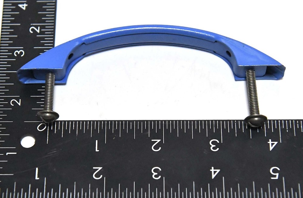 4 VINTAGE MATCHING RETRO BLUE DRAWER OR CABINET PULLS