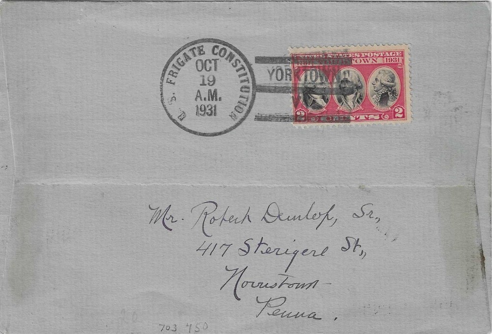 FDC # 703-52 -- Egolf -- Yorktown issue