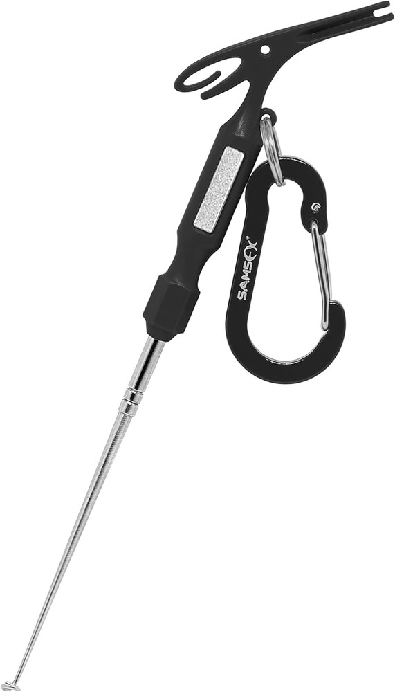 Fishing hook removal tool with loop tyer
