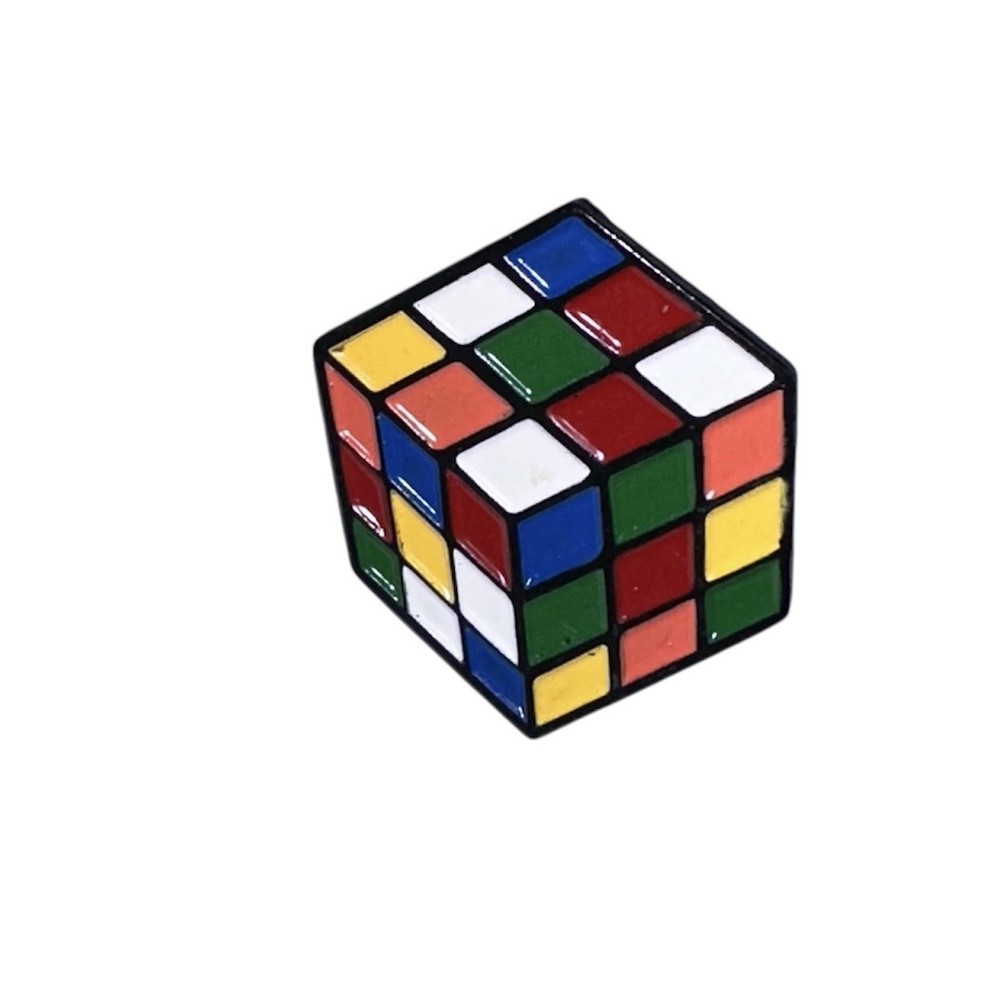 Rubiks Cube Enamel Lapel Pin