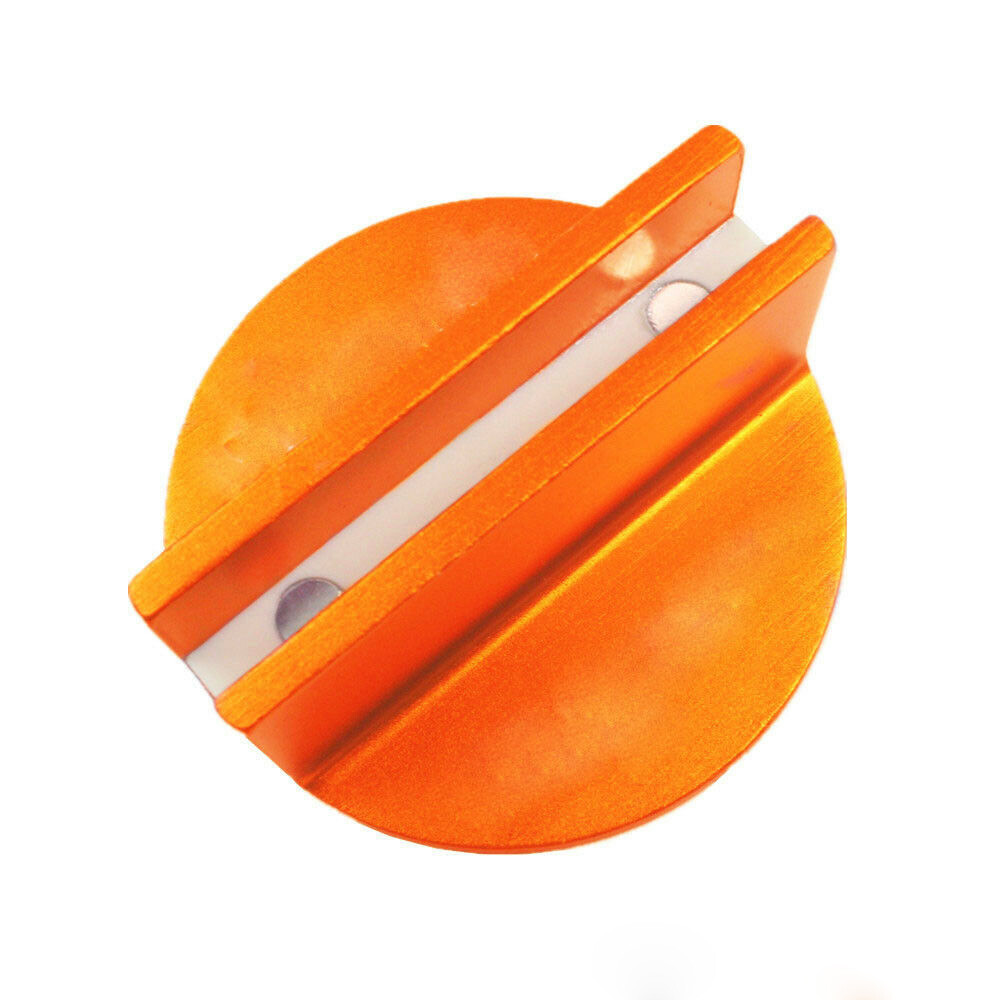 2pcs Slotted Universal Magnetic JackPad Weld Frame Rail Adapter Orange