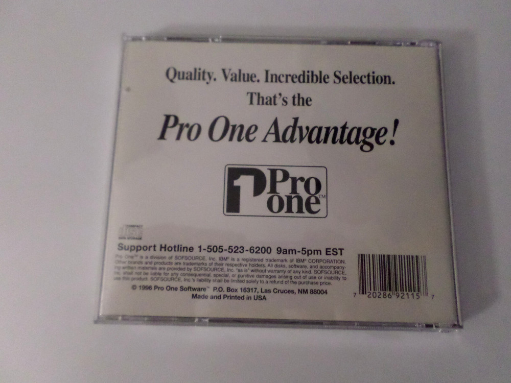 Pro One Multimedia FRENCH, PC, Cd-Rom Win 3.1, Win95 users "very nice"
