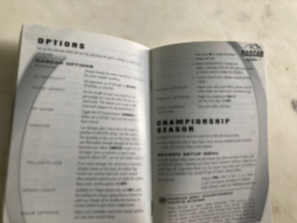Nascar 2001 | PS2 | Manual