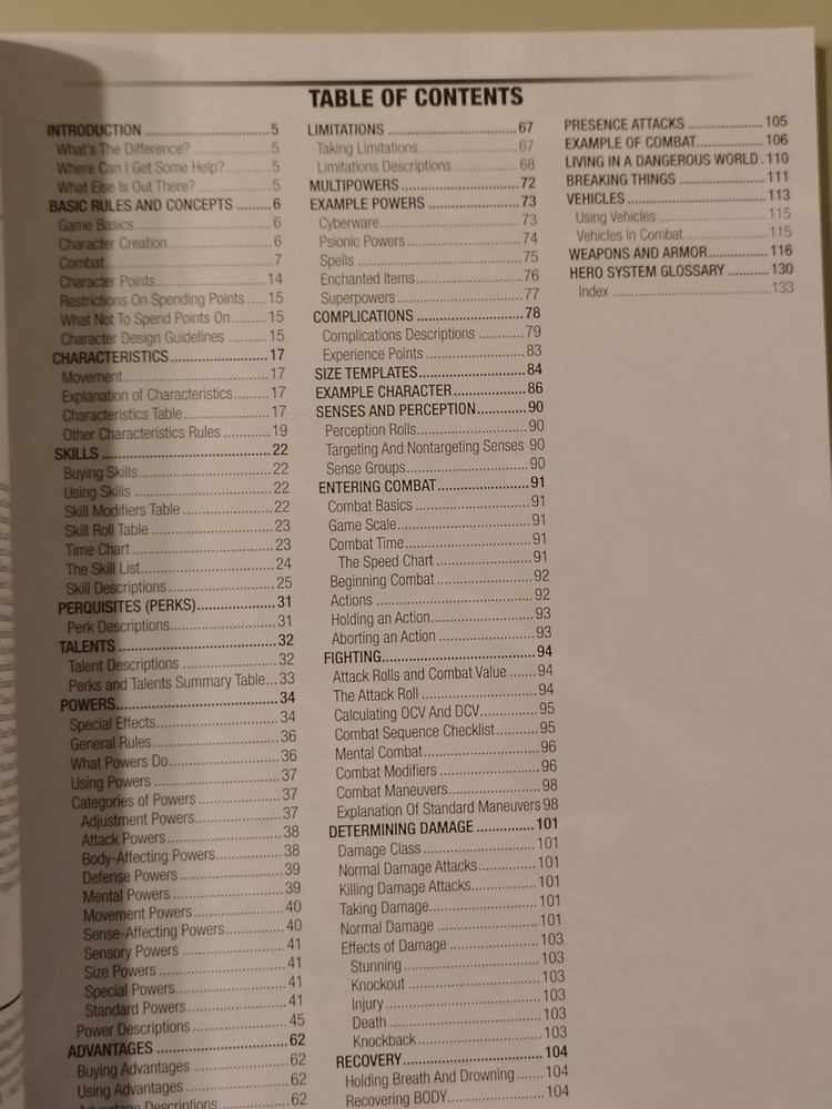 HERO System Basic Rulebook 6th Edition RPG Steven S. Long Core Rules OOP