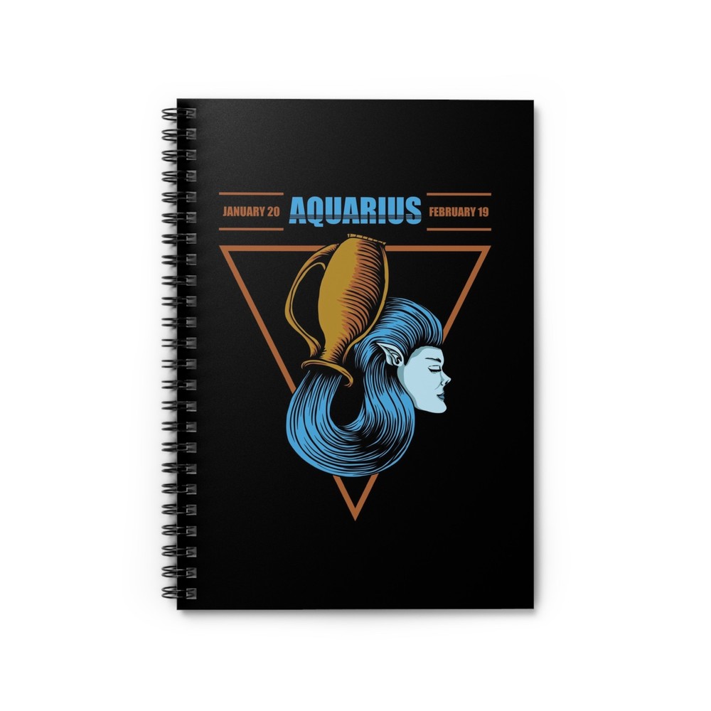 Aquarius Zodiac Spiral Notebook | Astrology Journal